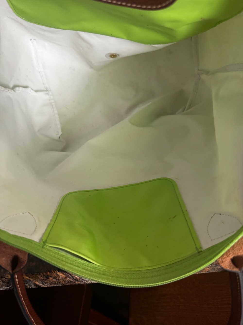 Longchamp Le Pilage M Tote Key Lime Green - Picture 3 of 16
